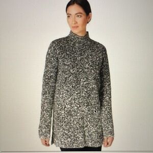 Pure Jill Ombré Knit Mock Neck Sweater Size XSMALL Petite. Black and white